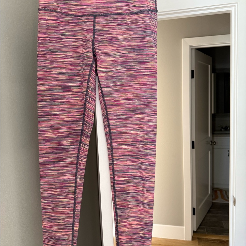 Zella Pink Striped Leggings
